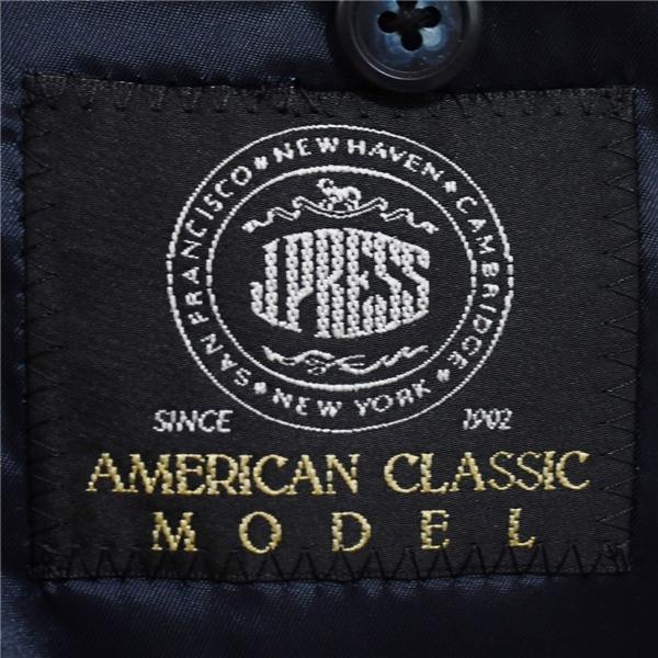 Jプレス 段返り 3つボタン シングルスーツ M YA6 ブラック ストライプ 袖口4つ釦 開き見せ J.PRESS SR-OV-SW-0215 合物 春秋  5XH052 | J.PRESS | 03