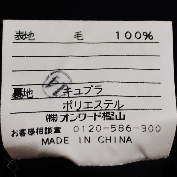 Jプレス 段返り 3つボタン シングルスーツ M YA6 ブラック ストライプ 袖口4つ釦 開き見せ J.PRESS SR-OV-SW-0215 合物 春秋  5XH052 | J.PRESS | 04