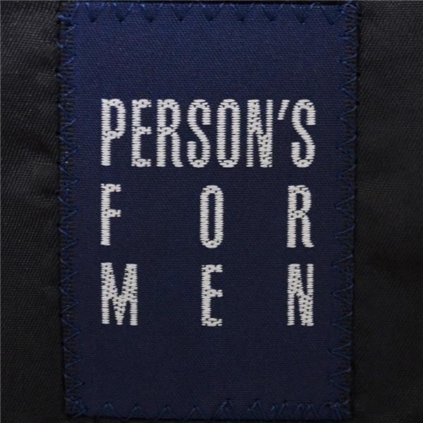 美品 パーソンズ フォーメン 3ピース 2つボタン シングルスーツ M AB4 ブラック ストライプ ノータック H18X6079 合物 春夏秋  5XH055 | PERSON'S(ファッション) | 03