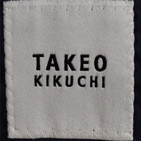 タケオキクチ 3ピース 2つボタン シングルスーツ S Y4 ダークネイビー ノータック 袖口4つ釦 開き見せ AH931-66303 合物 春夏秋  5XI005 | TAKEO KIKUCHI | 03