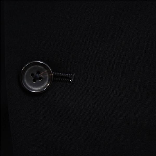 コムサメン 伊製 チェルッティ生地 2つボタン シングルスーツ M YA6 ブラック ノータック アジャスターなし 07-01FS01 夏物 春夏  5XI028 | COMME CA MEN | 02