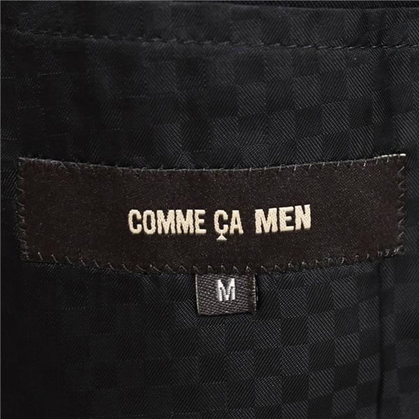 コムサメン 伊製 チェルッティ生地 2つボタン シングルスーツ M YA6 ブラック ノータック アジャスターなし 07-01FS01 夏物 春夏  5XI028 | COMME CA MEN | 03