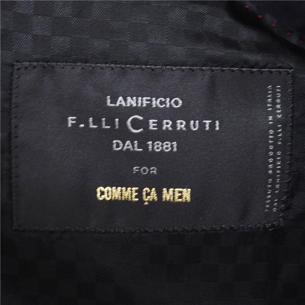 コムサメン 伊製 チェルッティ生地 2つボタン シングルスーツ M YA6 ブラック ノータック アジャスターなし 07-01FS01 夏物 春夏  5XI028 | COMME CA MEN | 04