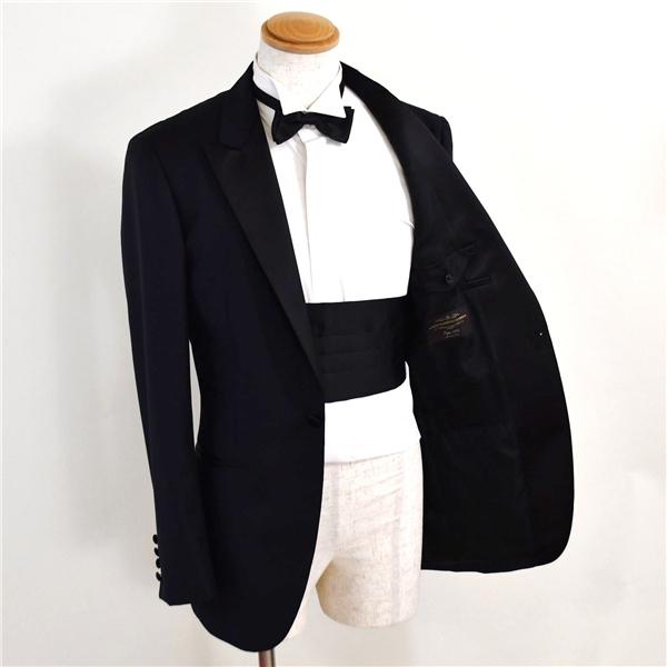 伊製 カノニコ Super110's生地 タキシードスーツ シングル 5点セット L A7 ダークネイビー 結婚 ウエディング ブライダル 57820  5XI039 | ブランド登録なし | 01