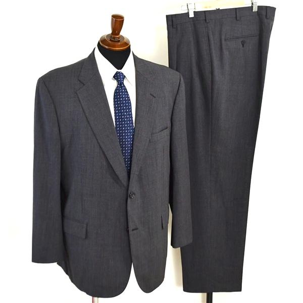 ブルックスブラザーズ 2つボタン シングルスーツ XL AB8 ダークグレー ストライプ 袖口3つ釦 開き見せ 19-01-8105-04-59 春夏  5XI044 | 