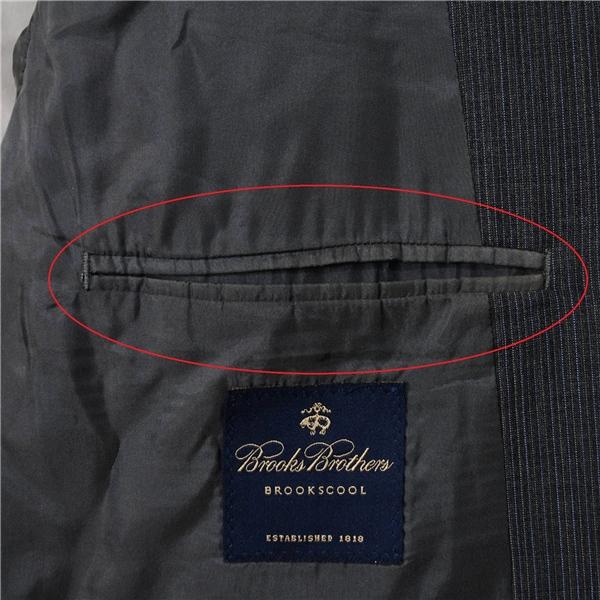 ブルックスブラザーズ 2つボタン シングルスーツ XL AB8 ダークグレー ストライプ 袖口3つ釦 開き見せ 19-01-8105-04-59 春夏  5XI044 |  | 07