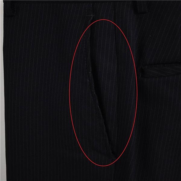 オリヒカ 2つボタン シングルスーツ S Y5 ブラック ストライプ ノータック 袖口4つ釦 開き見せ 8552221S 夏物 春夏 薄手  5XI046 | BURBERRY | 05