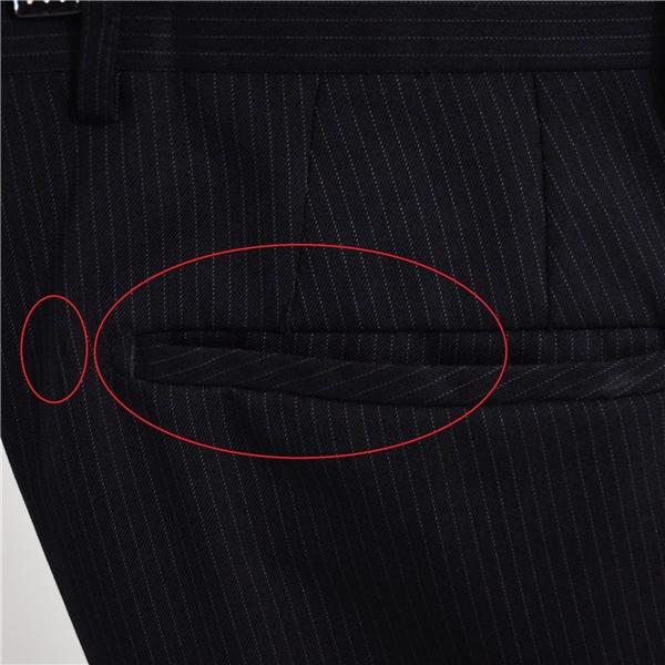 オリヒカ 2つボタン シングルスーツ S Y5 ブラック ストライプ ノータック 袖口4つ釦 開き見せ 8552221S 夏物 春夏 薄手  5XI046 | BURBERRY | 07