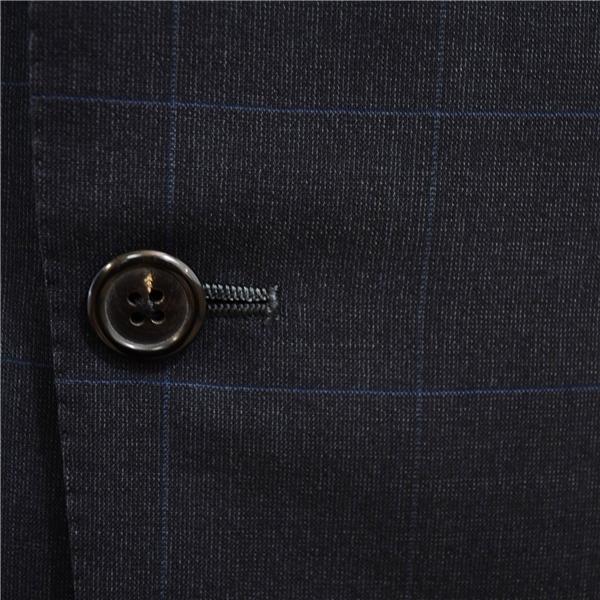 POLO ラルフローレン 3ピース 段返り 3つボタン シングルスーツ M A5 ダークネイビー ウインドペン 袖口4つ釦 開き見せ 合物 春秋  5XJ003 | POLO RALPH LAUREN | 02