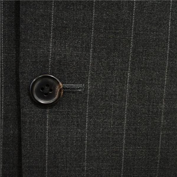 POLO ラルフローレン 3つボタン シングルスーツ M A5 ダークグレー ストライプ 袖口4つ釦 開き見せ 合物 春秋  5XJ005 | POLO RALPH LAUREN | 02