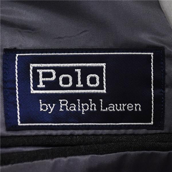 POLO ラルフローレン 3つボタン シングルスーツ M A5 ダークグレー ストライプ 袖口4つ釦 開き見せ 合物 春秋  5XJ005 | POLO RALPH LAUREN | 03