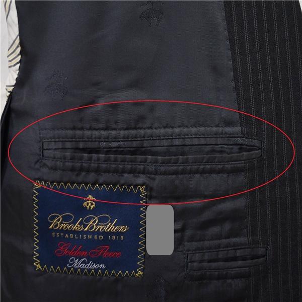 ブルックスブラザーズ 2つボタン シングルスーツ L AB7 ダークグレー ストライプ ノータック 19-01-2155-04-28 夏物 春夏  5XJ011 | BROOKS BROTHERS | 06