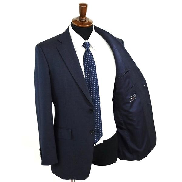 スーツカンパニー 2パンツ 2つボタン シングルスーツ M A6 ダークネイビー ノータック 袖口4つ釦 本切羽 AET010 夏物 春夏 薄手  5XJ014 | SUIT SQUARE | 01