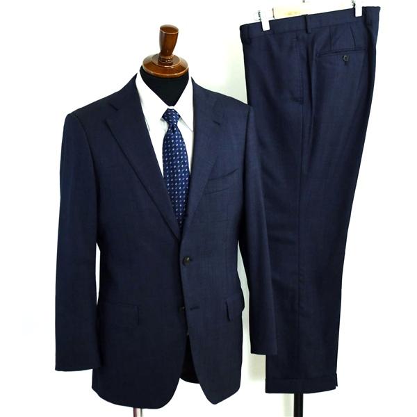 スーツカンパニー 伊製 120’s生地 2パンツ 段返り 3つボタン シングルスーツ M A6 ダークネイビー ノータック  AFT386 合物 春秋  5XJ015 | SUIT SQUARE