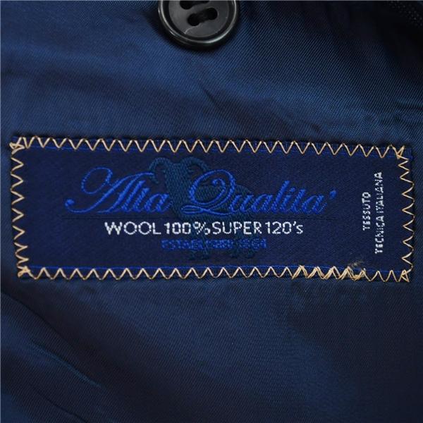 スーツカンパニー 伊製 120’s生地 2パンツ 段返り 3つボタン シングルスーツ M A6 ダークネイビー ノータック  AFT386 合物 春秋  5XJ015 | SUIT SQUARE | 04