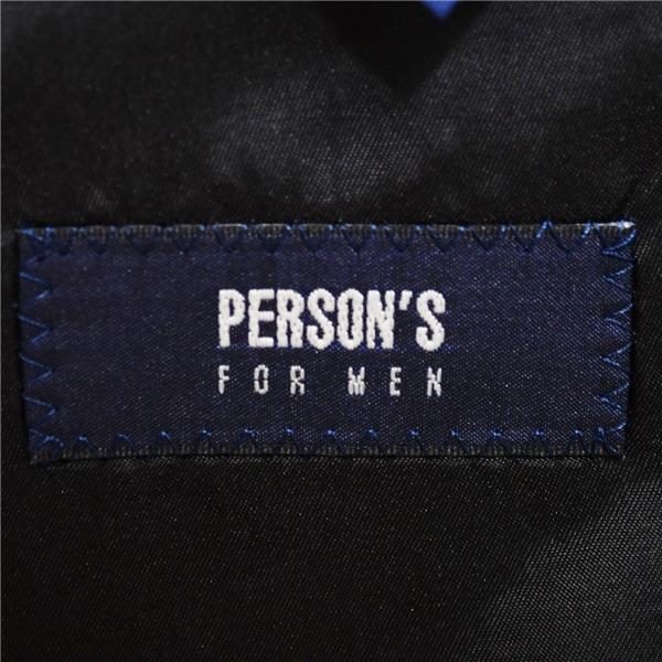 美品 パーソンズ フォーメン ３ピース 2つボタン シングルスーツ M AB4 ブラック ノータック 196025 合物 春夏秋  5XJ019 | PERSON'S(ファッション) | 03