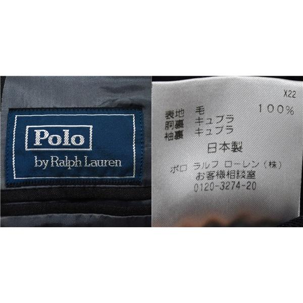 POLO ラルフローレン 段返り 3つボタン シングルスーツ M A5 ダークグレー 袖口4つ釦 開き見せ SR-RL-KA-0010 合物 春秋 5XJ021 | POLO RALPH LAUREN | 03