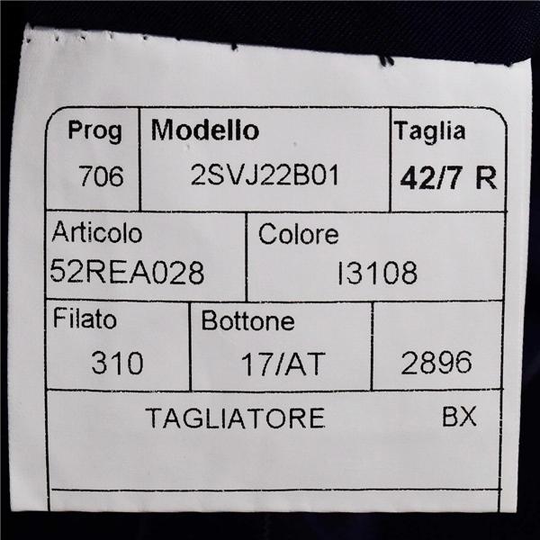 TAGLIATORE 2つボタン シングルスーツ S Y3 ダークネイビー ストライプ ノータック 袖口3つ釦 2SVJ22B01 夏物 春夏 薄手  5XJ043 | TAGLIATORE | 04