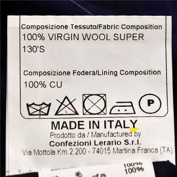 TAGLIATORE 2つボタン シングルスーツ S Y3 ダークネイビー ストライプ ノータック 袖口3つ釦 2SVJ22B01 夏物 春夏 薄手  5XJ043 | TAGLIATORE | 05