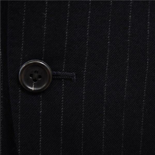 BEAMS 2つボタン シングルスーツ S YA3 ダークネイビー ストライプ ノータック 袖口4つ釦 開き見せ 5123-0029-277 合物 春秋  5XJ046 |  | 02