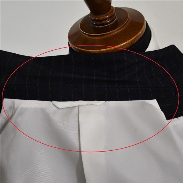 BEAMS 2つボタン シングルスーツ S YA3 ダークネイビー ストライプ ノータック 袖口4つ釦 開き見せ 5123-0029-277 合物 春秋  5XJ046 |  | 06