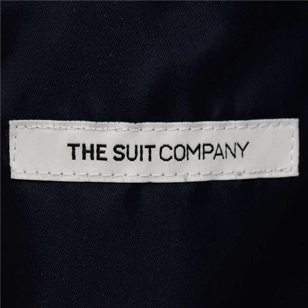 スーツカンパニー ３ピース 2つボタン シングルスーツ M A5 ダークネイビー グレー チェック ノータック AMT510 合物 春夏秋  5XJ061 | SUIT SQUARE | 03