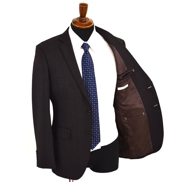 スーツカンパニー 2パンツ 2つボタン シングルスーツ M A5 ダークブラウン ノータック 袖口4つ釦 本切羽 AKT718 合物 春秋  5XJ062 | SUIT SQUARE | 01