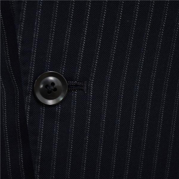 スーツセレクト 2つボタン シングルスーツ M A5 ダークネイビー ストライプ ノータック 袖口4つ釦 開き見せ BLL9006 夏物 春夏  5XJ070 | SUIT SELECT | 02