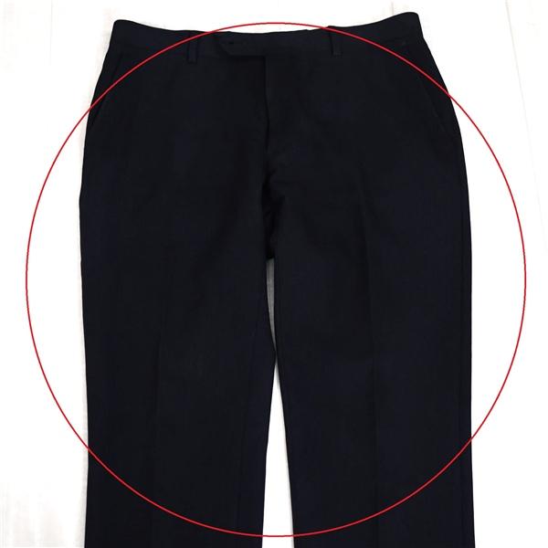 スーツセレクト 2つボタン シングルスーツ M A5 ダークネイビー ストライプ 袖口4つ釦 開き見せ ノータック BLD2058 夏物 春夏  5XK005 | SUIT SELECT | 06