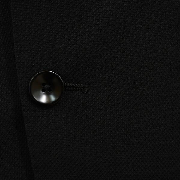 スーツセレクト 2つボタン シングルスーツ S A4 ブラック ノータック 袖口4つ釦 開き見せ BLS1601 夏物 春夏 薄手  5XK006 | SUIT SELECT | 02