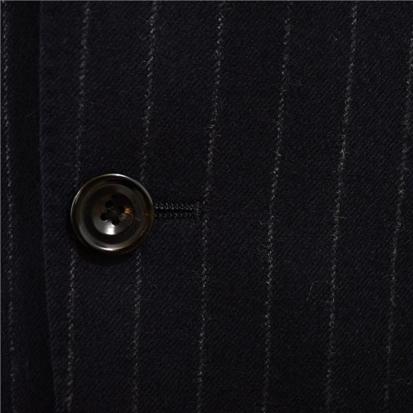 Jプレス 段返り 3つボタン シングルスーツ M A6 ダークネイビー ストライプ ノータック J.PRESS SR-OV-SW-9900 合物 春秋  5XK011 | J.PRESS | 02