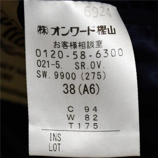 Jプレス 段返り 3つボタン シングルスーツ M A6 ダークネイビー ストライプ ノータック J.PRESS SR-OV-SW-9900 合物 春秋  5XK011 | J.PRESS | 05