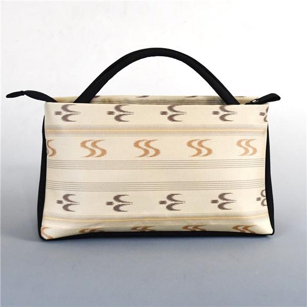 和装バッグ 利休バッグ クリーム ベージュ ハンドバッグ 燕柄 風柄 着物 お茶席 結婚式 入学式 卒業式 5XK020 | ブランド登録なし