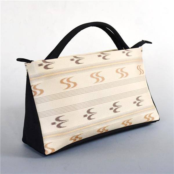 和装バッグ 利休バッグ クリーム ベージュ ハンドバッグ 燕柄 風柄 着物 お茶席 結婚式 入学式 卒業式 5XK020 | ブランド登録なし | 01