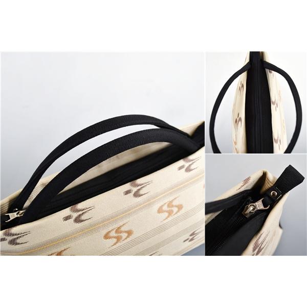 和装バッグ 利休バッグ クリーム ベージュ ハンドバッグ 燕柄 風柄 着物 お茶席 結婚式 入学式 卒業式 5XK020 | ブランド登録なし | 02