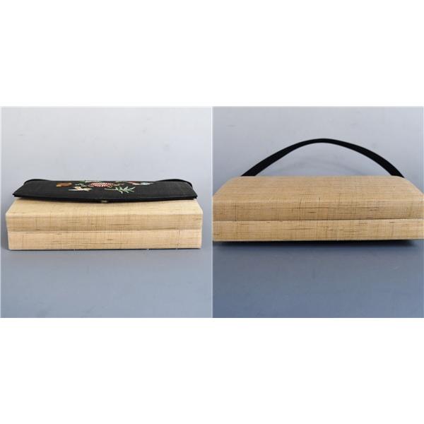 利休バッグ 和装バッグ ダークグレー クリーム ベージュ 着物 お茶席 結婚式 入学式 卒業式 ハンドバッグ 5XK021 | ブランド登録なし | 05