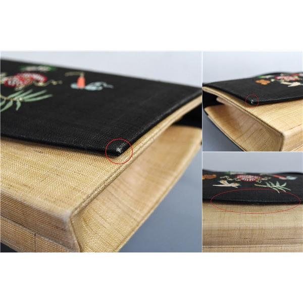 利休バッグ 和装バッグ ダークグレー クリーム ベージュ 着物 お茶席 結婚式 入学式 卒業式 ハンドバッグ 5XK021 | ブランド登録なし | 06