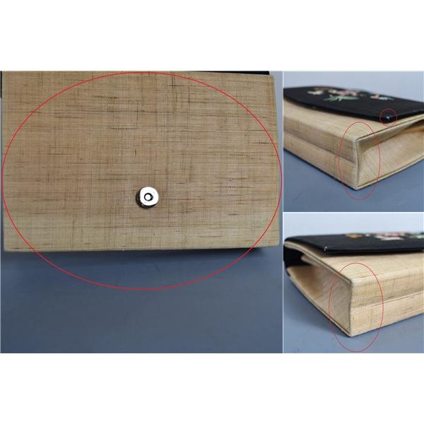 利休バッグ 和装バッグ ダークグレー クリーム ベージュ 着物 お茶席 結婚式 入学式 卒業式 ハンドバッグ 5XK021 | ブランド登録なし | 07