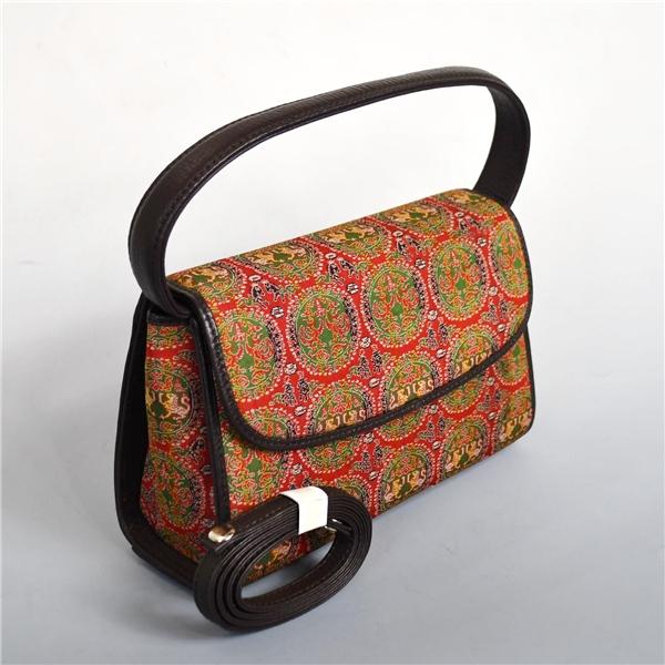 龍村美術織物 経錦 円文白虎朱雀錦 着物 和装バッグ 利休バッグ お茶席 結婚式 入学式 卒業式 ハンドバッグ ショルダーバッグ 5XK023 | ブランド登録なし | 01