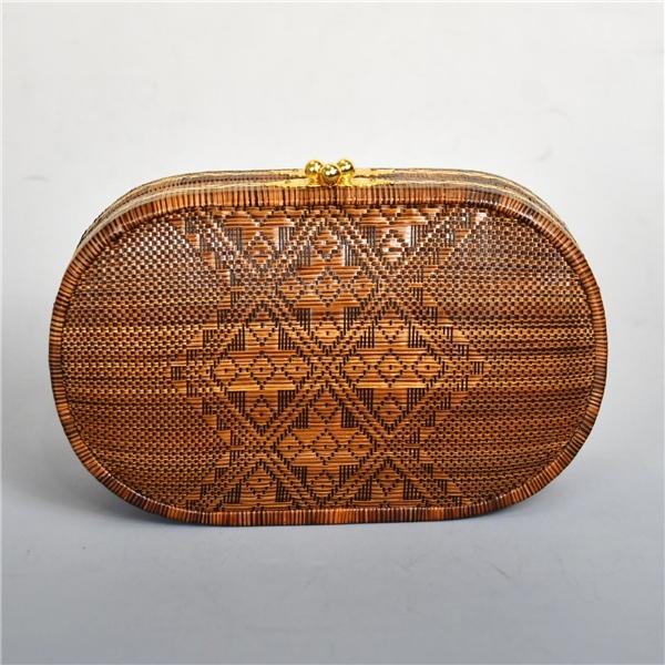 タイ王室御用達 タイ伝統工芸品 ヤーンリパオ籠 ひご細工 バッグ 小物入れ ポーチ ハンドメイド 5XK027 | ブランド登録なし