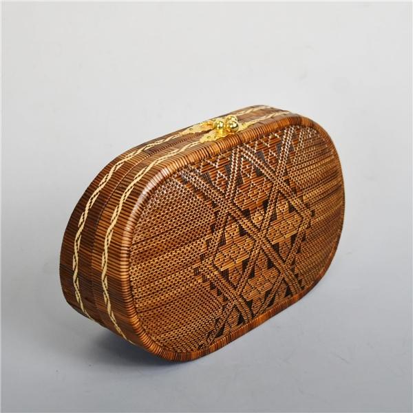 タイ王室御用達 タイ伝統工芸品 ヤーンリパオ籠 ひご細工 バッグ 小物入れ ポーチ ハンドメイド 5XK027 | ブランド登録なし | 01