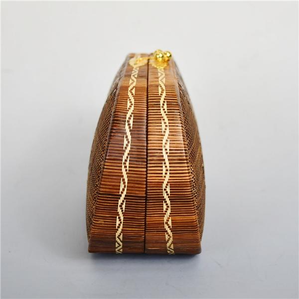 タイ王室御用達 タイ伝統工芸品 ヤーンリパオ籠 ひご細工 バッグ 小物入れ ポーチ ハンドメイド 5XK027 | ブランド登録なし | 02