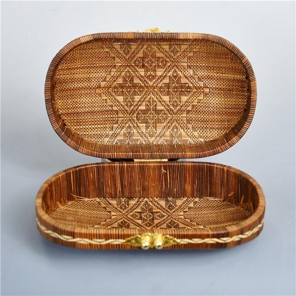 タイ王室御用達 タイ伝統工芸品 ヤーンリパオ籠 ひご細工 バッグ 小物入れ ポーチ ハンドメイド 5XK027 | ブランド登録なし | 05