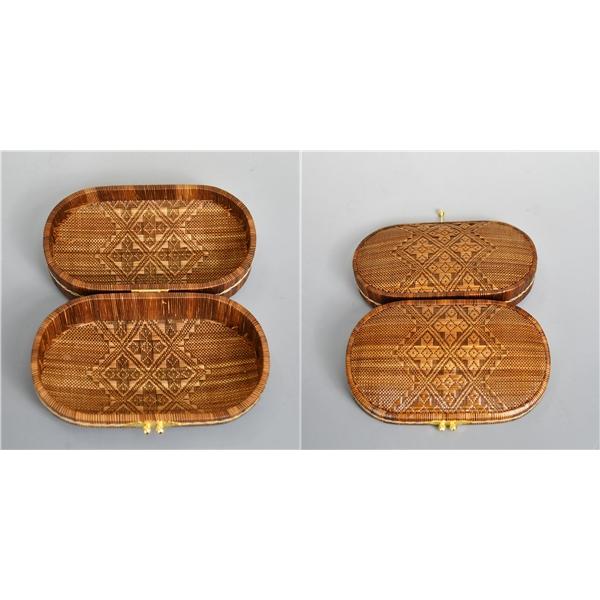 タイ王室御用達 タイ伝統工芸品 ヤーンリパオ籠 ひご細工 バッグ 小物入れ ポーチ ハンドメイド 5XK027 | ブランド登録なし | 07