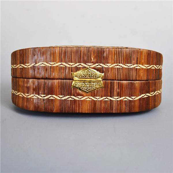 タイ王室御用達 タイ伝統工芸品 ヤーンリパオ籠 ひご細工 バッグ 小物入れ ポーチ ハンドメイド 5XK027 | ブランド登録なし | 08