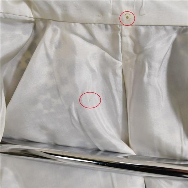 着物 正絹 女性 紬 小紋 袷きもの オフホワイト 黒 身丈167cm 絹100％ 普段着 お稽古 着付け 観劇 和装 カジュアル  5XK030 | ブランド登録なし | 09