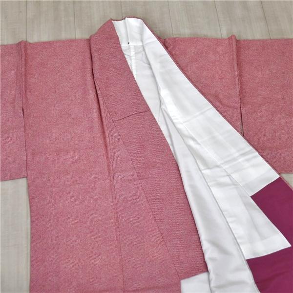 着物 正絹 女性 小紋 袷きもの 赤 鹿の子 絞り 染め 身丈162cm 絹100％ 普段着 お稽古 着付け 観劇 和装  5XK031 | ブランド登録なし | 08