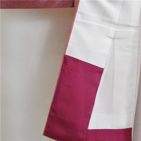 着物 正絹 女性 小紋 袷きもの 赤 鹿の子 絞り 染め 身丈162cm 絹100％ 普段着 お稽古 着付け 観劇 和装  5XK031 | ブランド登録なし | 09