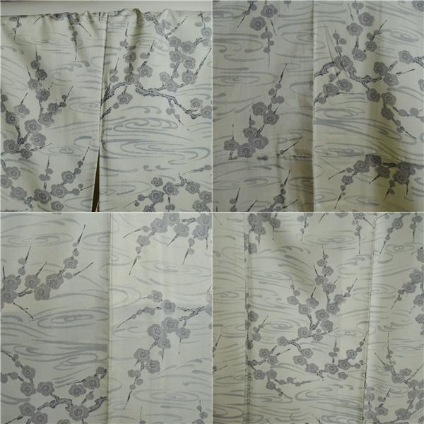 着物 正絹 女性 染め 紬 小紋 袷きもの 薄緑 身丈164cm 絹100％ 普段着 お稽古 着付け 観劇 和装   5XK036 | ブランド登録なし | 03