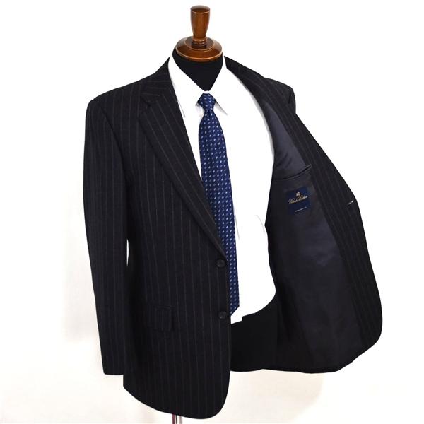 ブルックスブラザーズ 2つボタン シングルスーツ M YA7 ダークグレー ストライプ 袖口3つ釦 開き見せ 19-01-9217-04-62 合物 春秋  5XK043 | BROOKS BROTHERS | 01